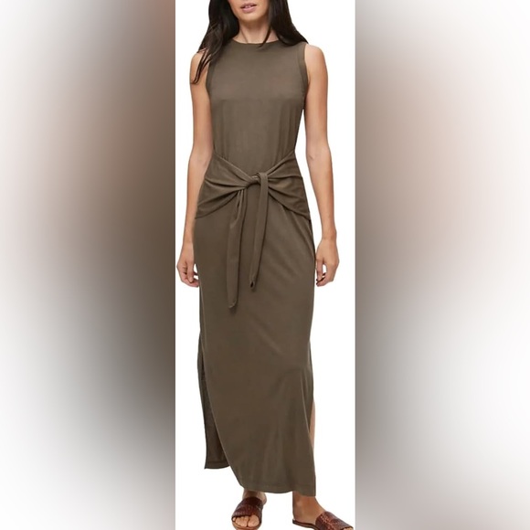 MICHAEL STARS REVOLVE NWT Tie Front Maxi Dress💚 - Picture 4 of 12